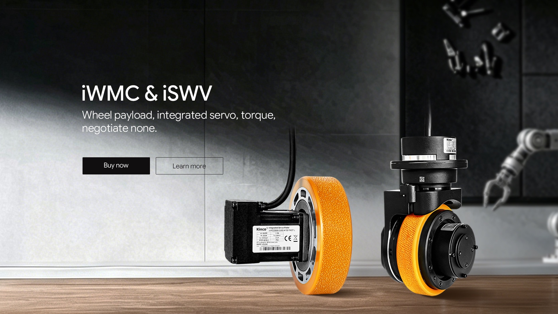 iWMC & iSWV integrated servo motor with wheel for mobile robot
